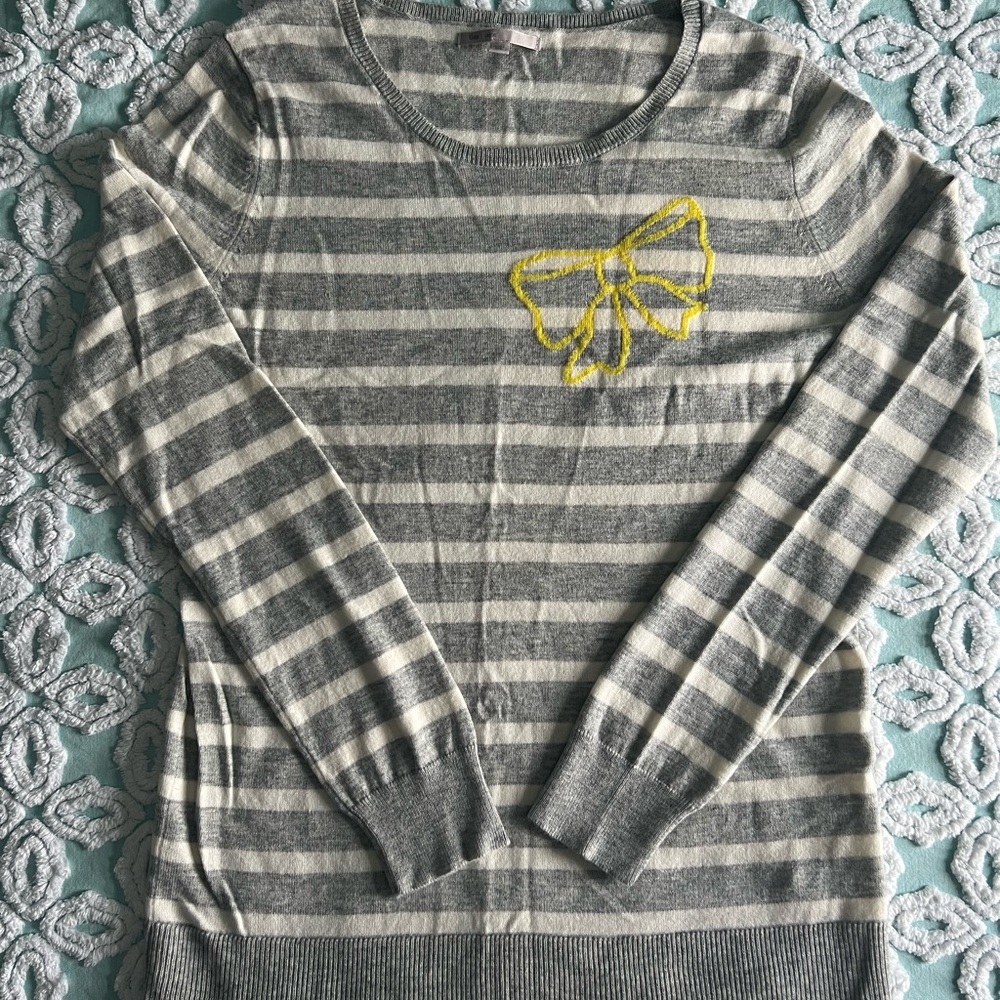Gap striped bow tie sweater